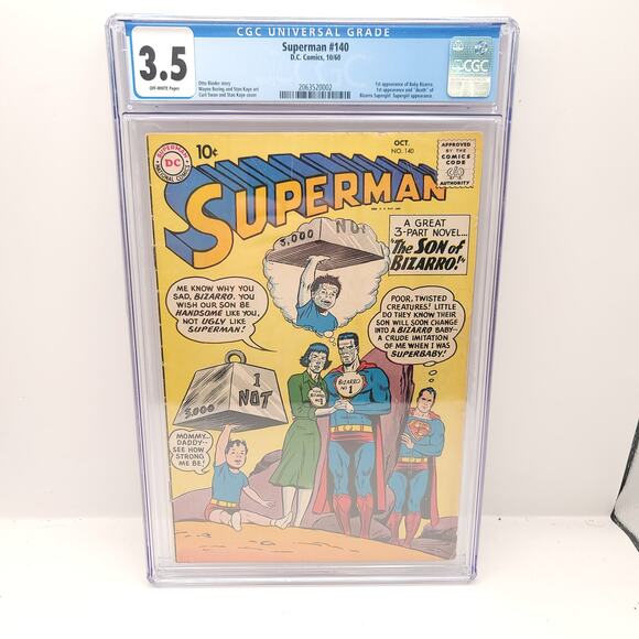 DC Comics Superman #140 CGC Graded 3.5 Off White Pages Sealed Comic Book - Picture 1 of 6